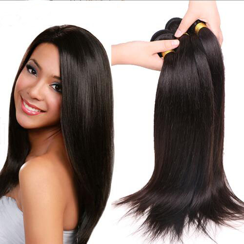 Best quality 3 bundles natural color brazilian human hair straight , unprocessed 100% brazilian virgin hair product