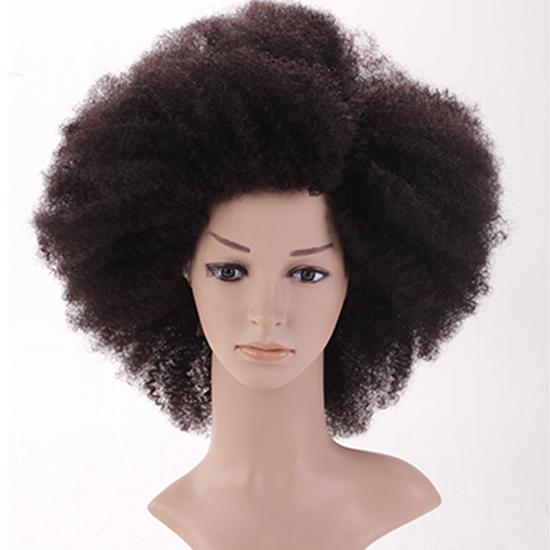 16 inch monglian human hair afro kinky curly Lace Front Wigs