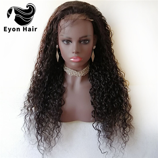 Qingdao Modern Hair Wholesale 6inch to 26inch Water Wave Human Hair Full Lace Wig for Black Women